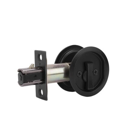 Book Publishing Co Round Privacy Pocket Door Lock; Black GR1621561